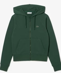 Lacoste Sweatshirts-Women'S Hooded Organic Fleece Zipped Jogger Sweatshirt