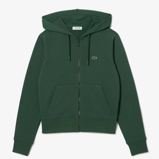 Lacoste Sweatshirts-Women'S Hooded Organic Fleece Zipped Jogger Sweatshirt