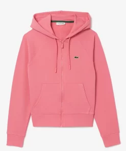 Lacoste Sweatshirts-Women'S Hooded Organic Fleece Zipped Jogger Sweatshirt