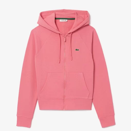 Lacoste Sweatshirts-Women'S Hooded Organic Fleece Zipped Jogger Sweatshirt