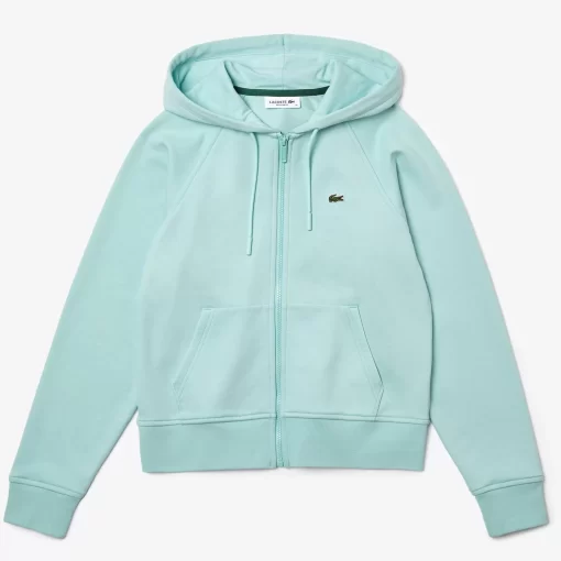 Lacoste Sweatshirts-Women'S Hooded Organic Fleece Zipped Jogger Sweatshirt