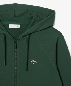 Lacoste Sweatshirts-Women'S Hooded Organic Fleece Zipped Jogger Sweatshirt