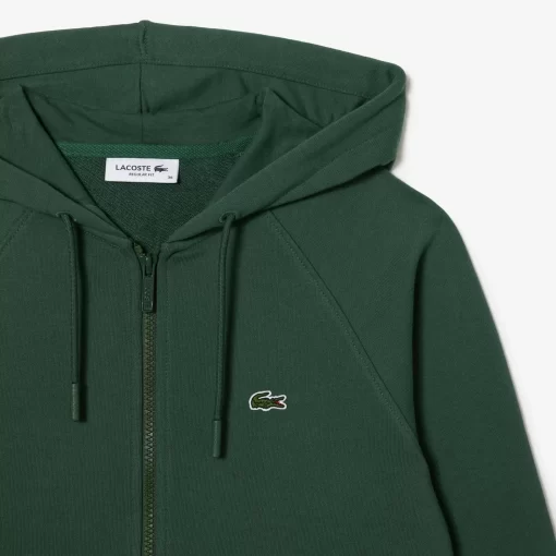 Lacoste Sweatshirts-Women'S Hooded Organic Fleece Zipped Jogger Sweatshirt