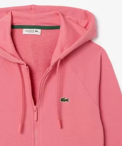 Lacoste Sweatshirts-Women'S Hooded Organic Fleece Zipped Jogger Sweatshirt