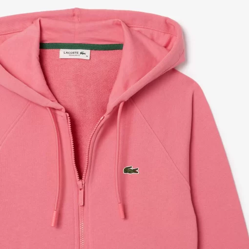 Lacoste Sweatshirts-Women'S Hooded Organic Fleece Zipped Jogger Sweatshirt