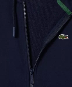 Lacoste Sweatshirts-Women'S Hooded Organic Fleece Zipped Jogger Sweatshirt