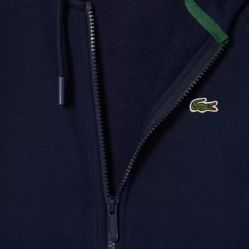 Lacoste Sweatshirts-Women'S Hooded Organic Fleece Zipped Jogger Sweatshirt