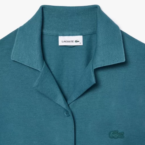 Lacoste Dresses & Skirts-Women'S Linen/Cotton Blend Belted Button Dress