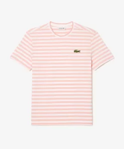 Lacoste T-Shirts-Women'S Loose Fit Striped Cotton Jersey T-Shirt