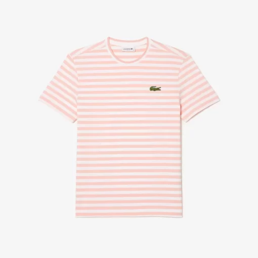 Lacoste T-Shirts-Women'S Loose Fit Striped Cotton Jersey T-Shirt