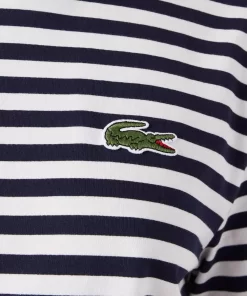 Lacoste T-Shirts-Women'S Loose Fit Striped Cotton Jersey T-Shirt