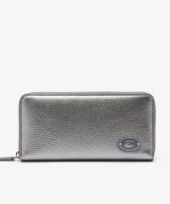 Lacoste Wallets & Small Leather Goods-Women'S Metal Plate Zip Wallet