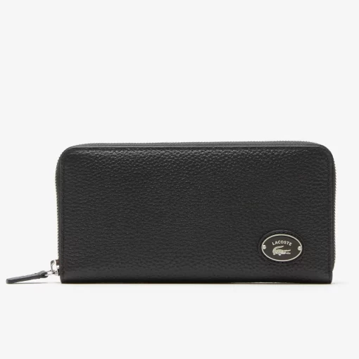 Lacoste Wallets & Small Leather Goods-Women'S Metal Plate Zip Wallet