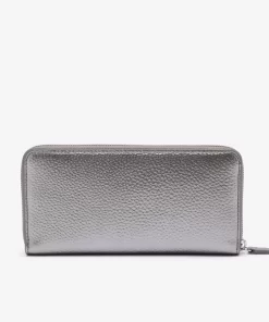 Lacoste Wallets & Small Leather Goods-Women'S Metal Plate Zip Wallet