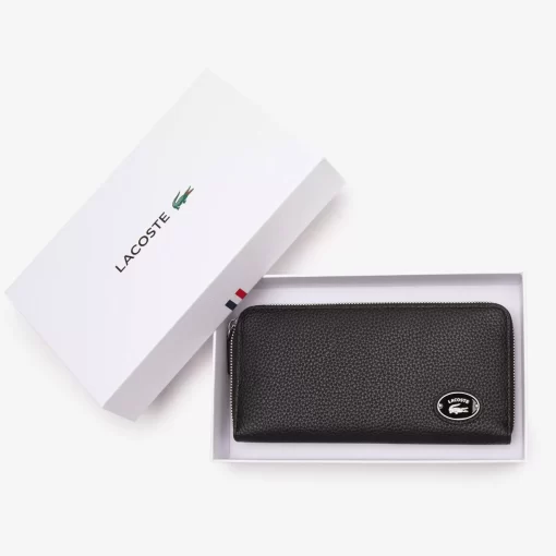 Lacoste Wallets & Small Leather Goods-Women'S Metal Plate Zip Wallet