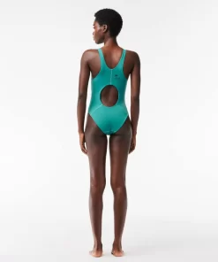 Lacoste Swimwear-Women'S One-Piece Recycled Polyamide Swimsuit