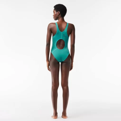 Lacoste Swimwear-Women'S One-Piece Recycled Polyamide Swimsuit