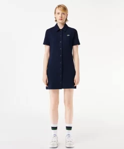 Lacoste Dresses & Skirts-Women'S Organic Cotton Buttoned Polo Dress