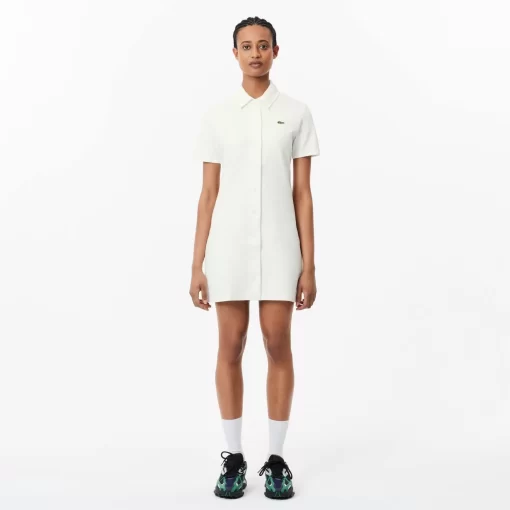 Lacoste Dresses & Skirts-Women'S Organic Cotton Buttoned Polo Dress