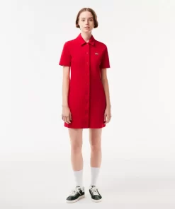 Lacoste Dresses & Skirts-Women'S Organic Cotton Buttoned Polo Dress