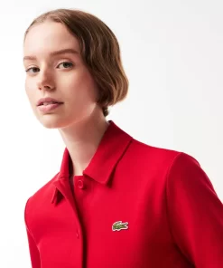 Lacoste Dresses & Skirts-Women'S Organic Cotton Buttoned Polo Dress