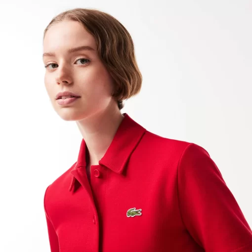 Lacoste Dresses & Skirts-Women'S Organic Cotton Buttoned Polo Dress