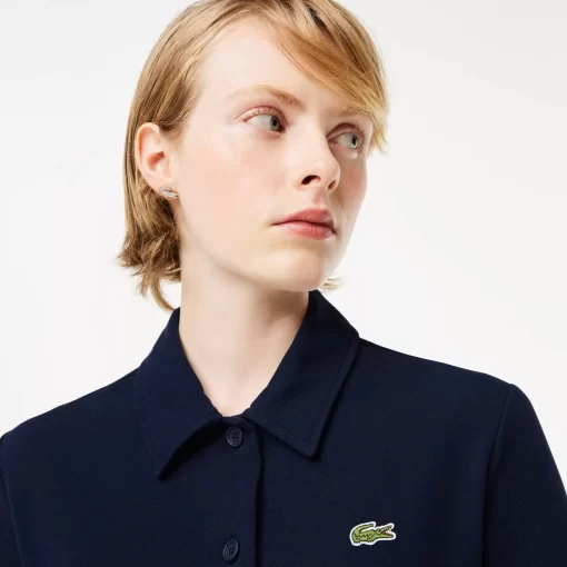 Lacoste Dresses & Skirts-Women'S Organic Cotton Buttoned Polo Dress