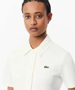 Lacoste Dresses & Skirts-Women'S Organic Cotton Buttoned Polo Dress