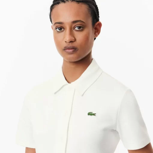 Lacoste Dresses & Skirts-Women'S Organic Cotton Buttoned Polo Dress