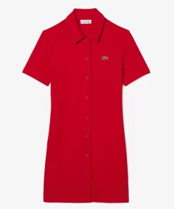 Lacoste Dresses & Skirts-Women'S Organic Cotton Buttoned Polo Dress