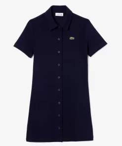 Lacoste Dresses & Skirts-Women'S Organic Cotton Buttoned Polo Dress