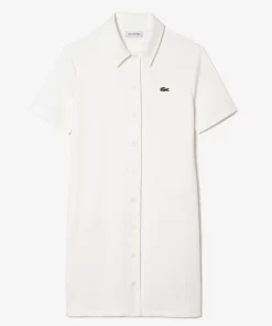 Lacoste Dresses & Skirts-Women'S Organic Cotton Buttoned Polo Dress