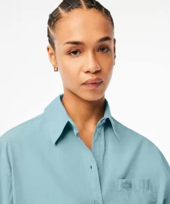 Lacoste Shirts & Tops-Women'S Oversize Cotton Poplin Shirt