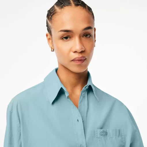 Lacoste Shirts & Tops-Women'S Oversize Cotton Poplin Shirt