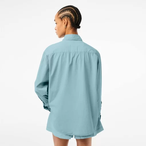 Lacoste Shirts & Tops-Women'S Oversize Cotton Poplin Shirt