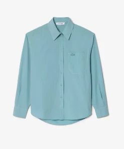 Lacoste Shirts & Tops-Women'S Oversize Cotton Poplin Shirt