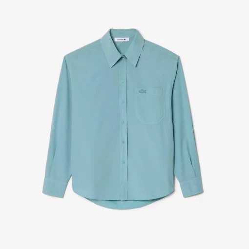 Lacoste Shirts & Tops-Women'S Oversize Cotton Poplin Shirt