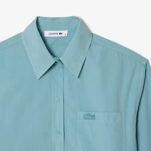 Lacoste Shirts & Tops-Women'S Oversize Cotton Poplin Shirt