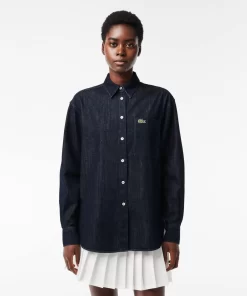 Lacoste Shirts & Tops-Women'S Oversized Cotton Denim Shirt