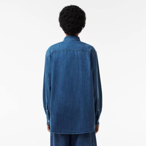 Lacoste Shirts & Tops-Women'S Oversized Cotton Denim Shirt