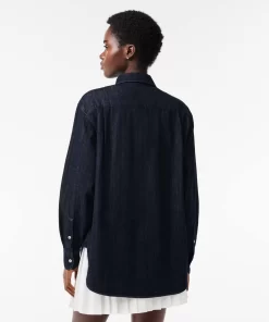 Lacoste Shirts & Tops-Women'S Oversized Cotton Denim Shirt