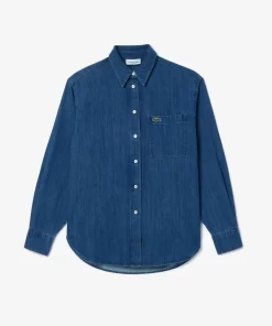 Lacoste Shirts & Tops-Women'S Oversized Cotton Denim Shirt