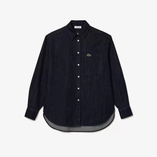 Lacoste Shirts & Tops-Women'S Oversized Cotton Denim Shirt