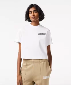 Lacoste T-Shirts-Women'S Oversized Cotton Jersey T-Shirt