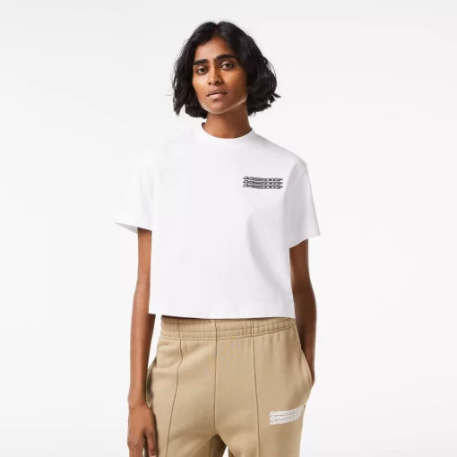 Lacoste T-Shirts-Women'S Oversized Cotton Jersey T-Shirt