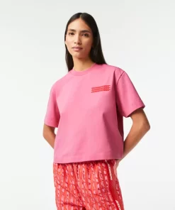 Lacoste T-Shirts-Women'S Oversized Cotton Jersey T-Shirt