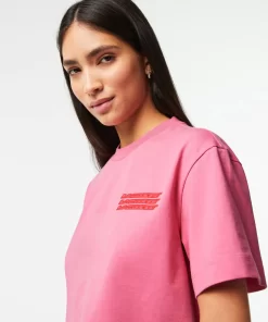 Lacoste T-Shirts-Women'S Oversized Cotton Jersey T-Shirt