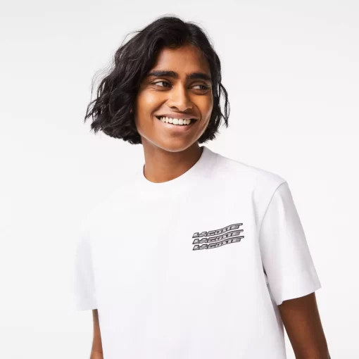 Lacoste T-Shirts-Women'S Oversized Cotton Jersey T-Shirt