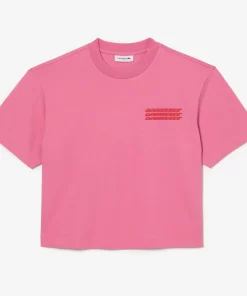 Lacoste T-Shirts-Women'S Oversized Cotton Jersey T-Shirt