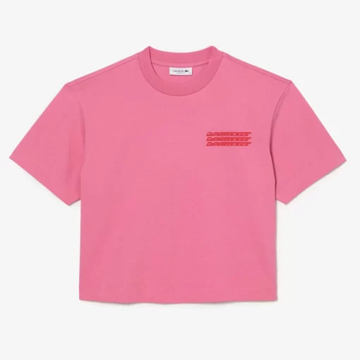 Lacoste T-Shirts-Women'S Oversized Cotton Jersey T-Shirt